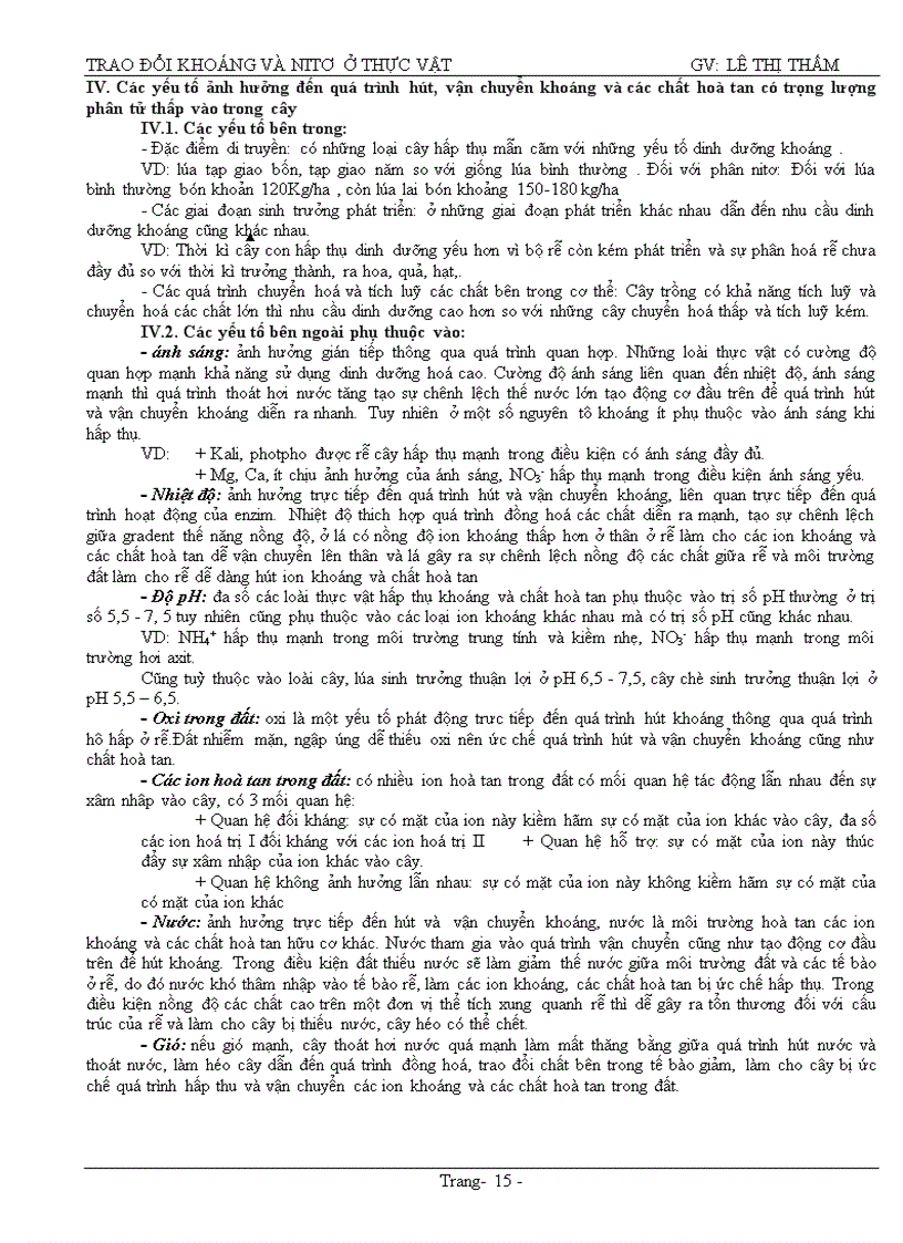 image for page Bdhsg trao đổi khoáng và nitơ