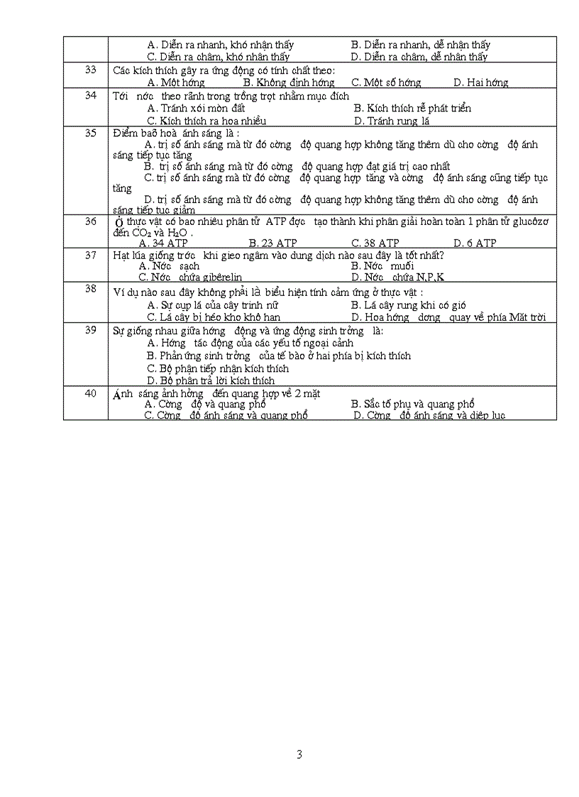 image for page Đề KT học kì I môn sinh 11 ban cơ bản