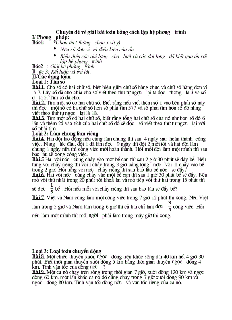 image for page Giai bt bang cach lap he phuong trinh