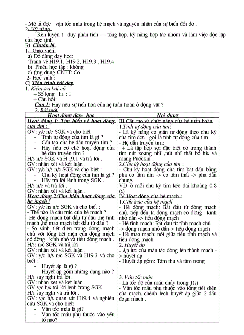 image for page Giáo án 11 cơ bản Học kỳ I