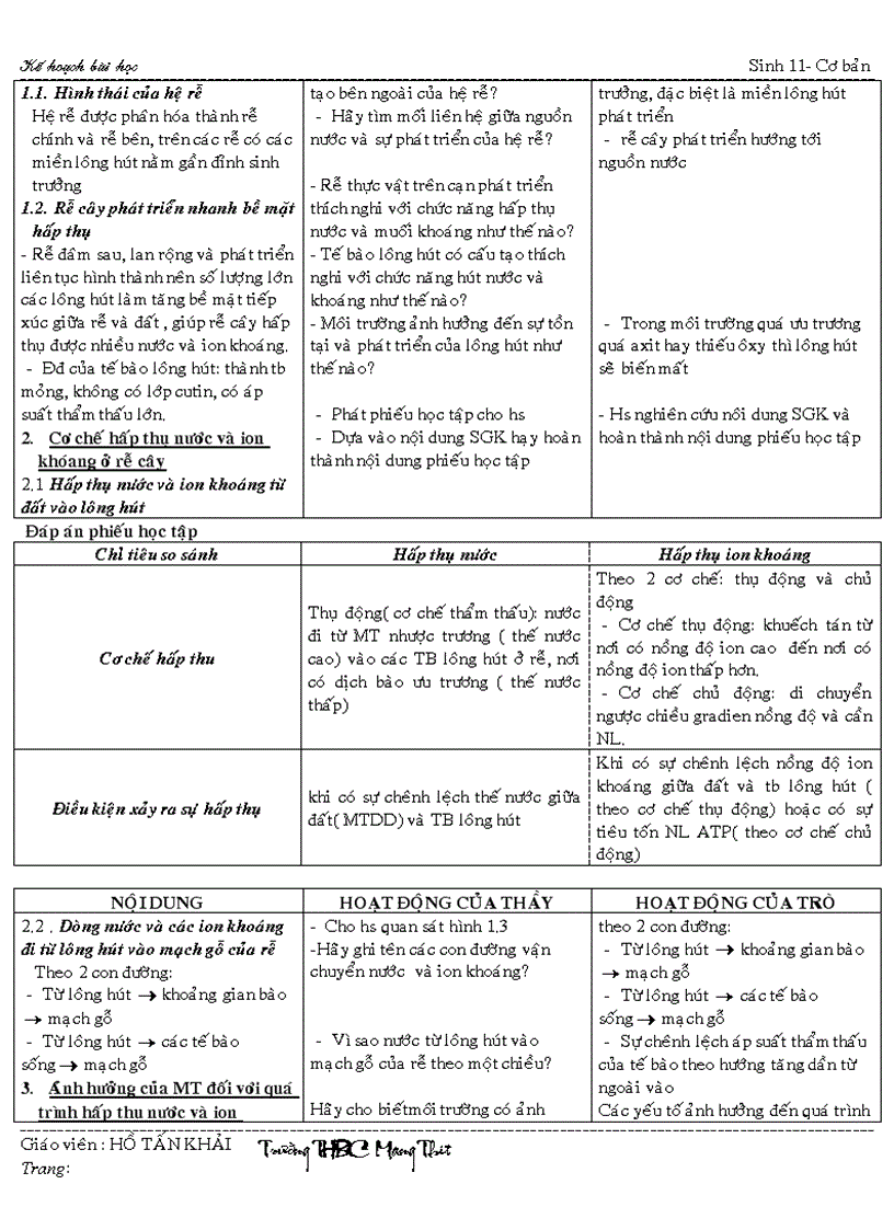 image for page Giáo án môn Sinh học 11