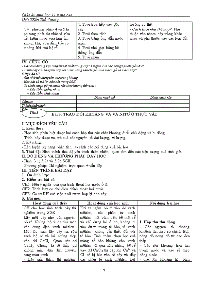 image for page Giáo án nâng cao sinh 11