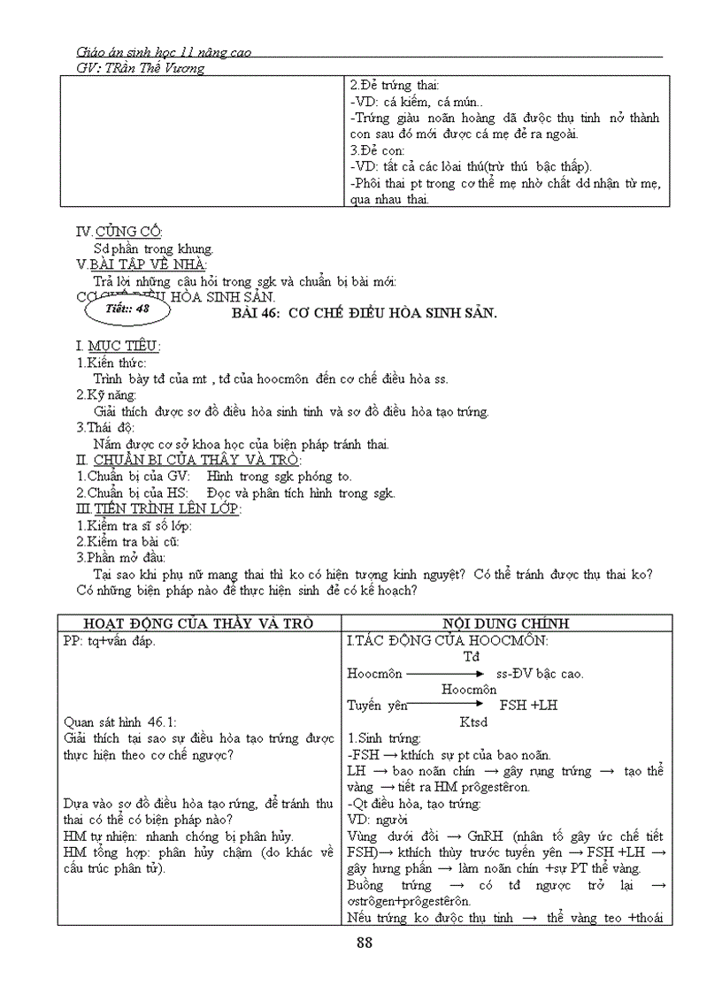 image for page Giáo án nâng cao sinh 11