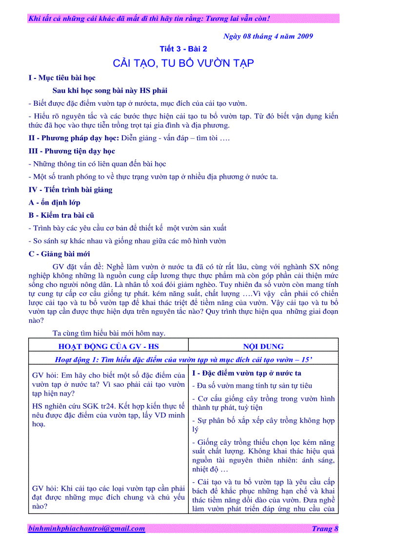 image for page Giáo án nghề làm vườn hot new