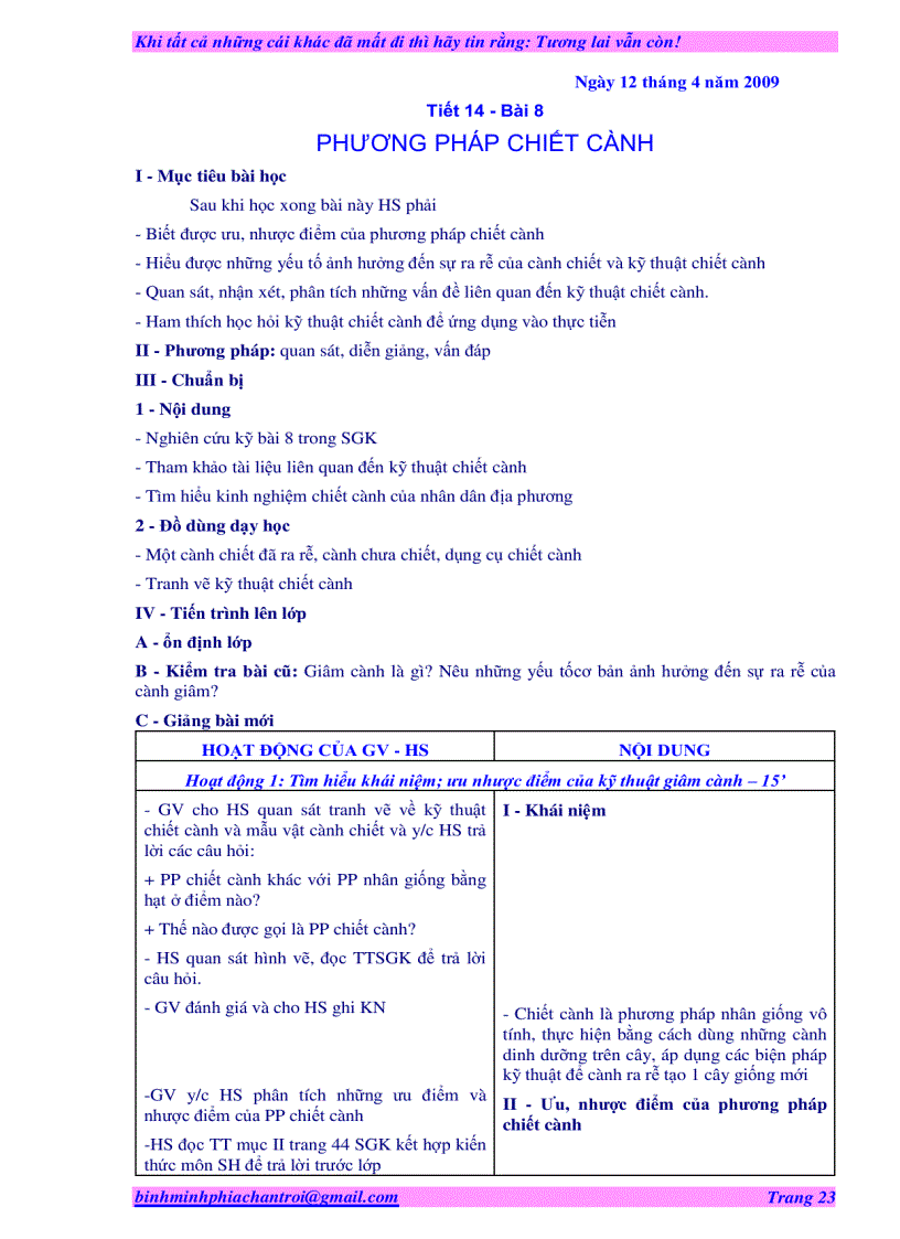 image for page Giáo án nghề làm vườn hot new