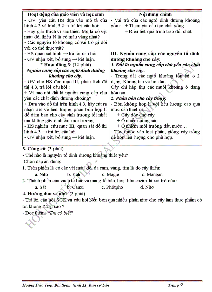 image for page Giao an sinh 11 2 cot