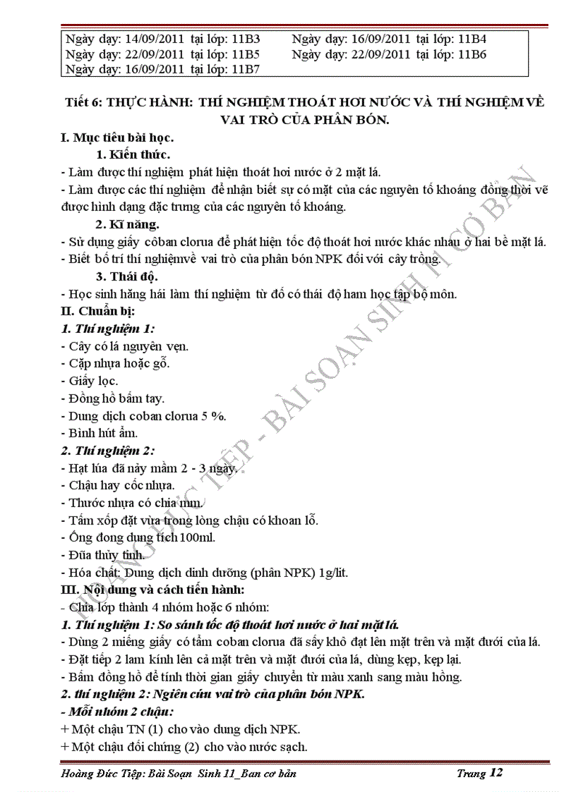 image for page Giao an sinh 11 2 cot