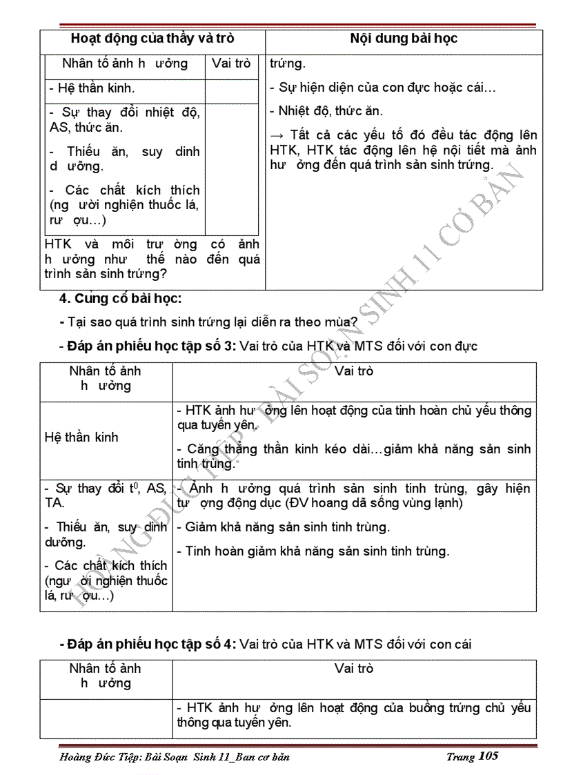 image for page Giáo án sinh 11 2cột tuyệt đẹp