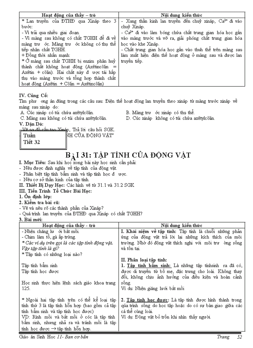 image for page Giáo án sinh 11 CB HKI