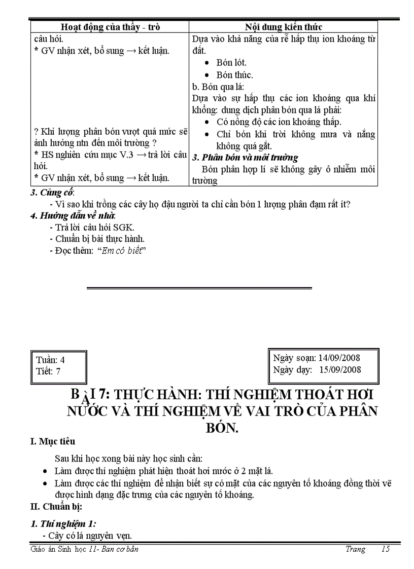 image for page Giáo án sinh 11 cơ bản trọn bộ