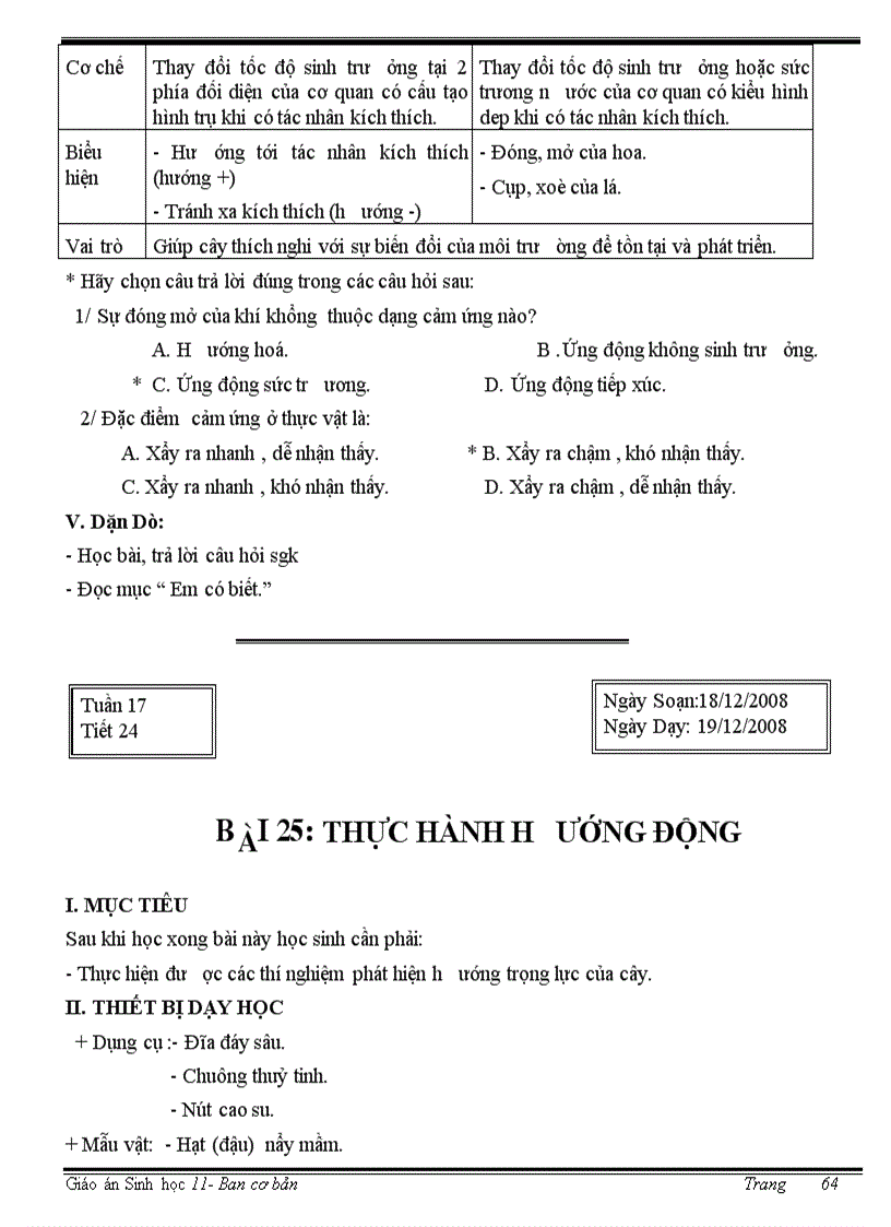 image for page Giáo án sinh 11 cơ bản trọn bộ