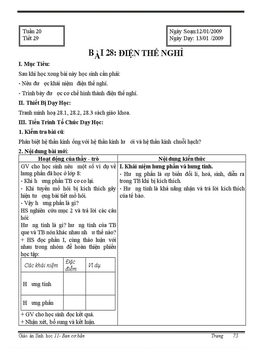 image for page Giáo án sinh 11 cơ bản trọn bộ