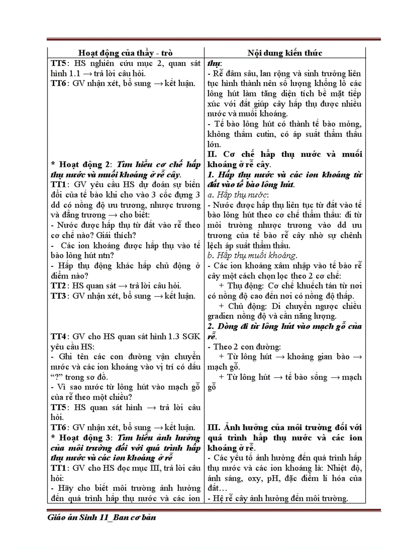 image for page Giáo án Sinh 11 Cơ bản 2