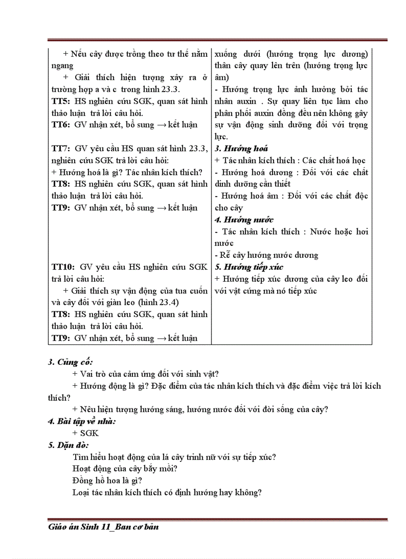 image for page Giáo án Sinh 11 Cơ bản 2