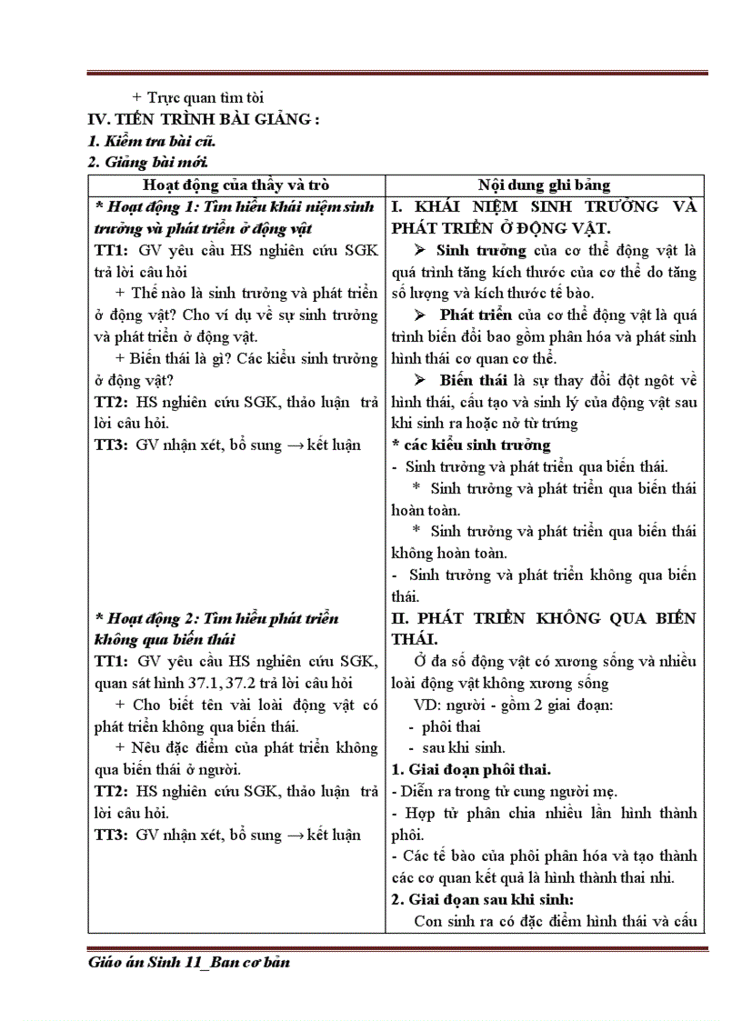 image for page Giáo án Sinh 11 Cơ bản 2
