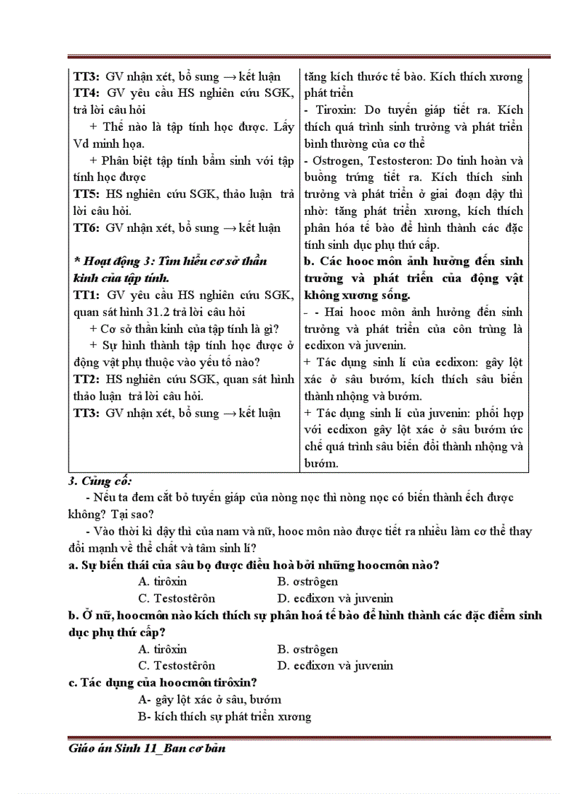 image for page Giáo án Sinh 11 Cơ bản 2