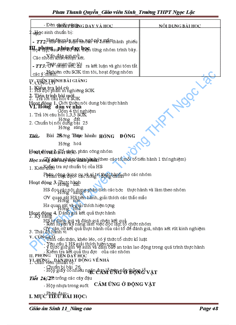 image for page Giáo án Sinh 11 Nang cao 1