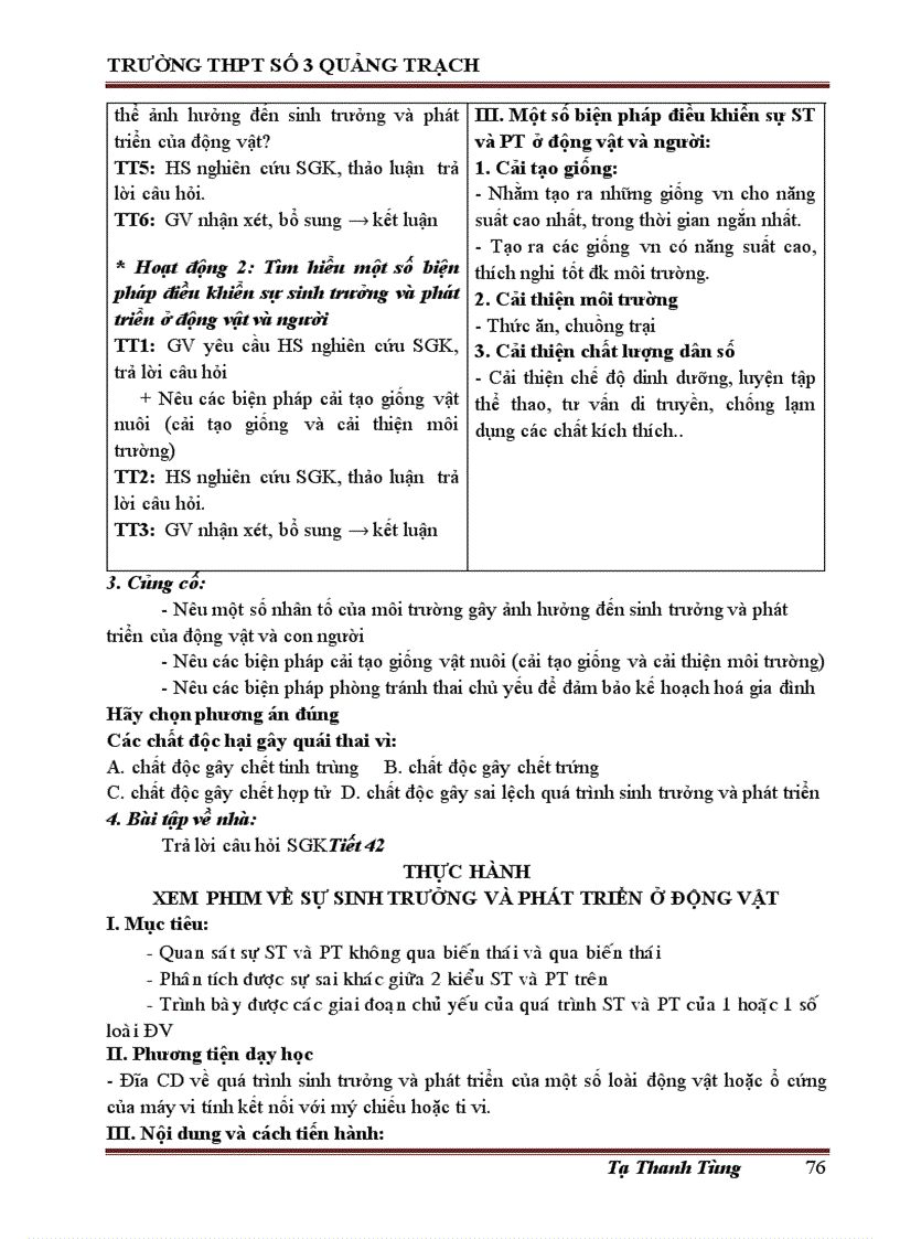 image for page Giáo an sinh học 11 cb giảm tải