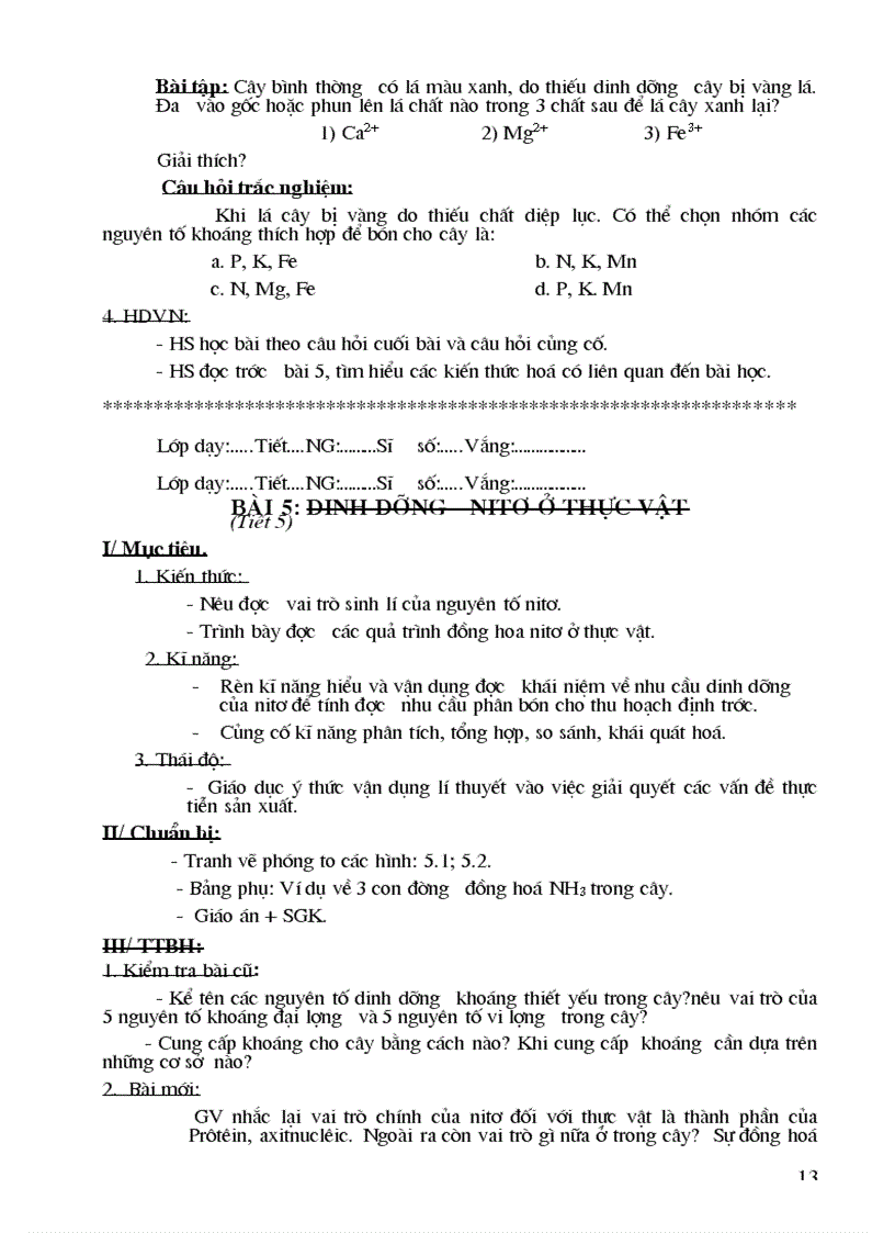 image for page Giáo án sinh học 11 CB