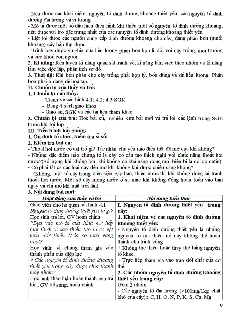 image for page Giáo án Sinh học 11 cơ bản chọn bộ 2