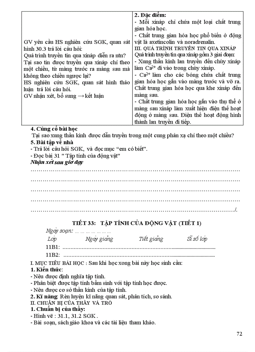 image for page Giáo án Sinh học 11 cơ bản chọn bộ 2
