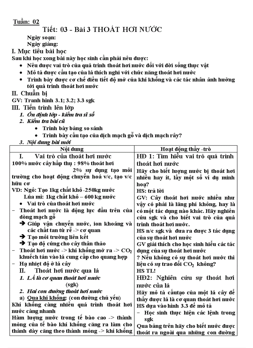 image for page Giao an sinh hoc 11 co ban