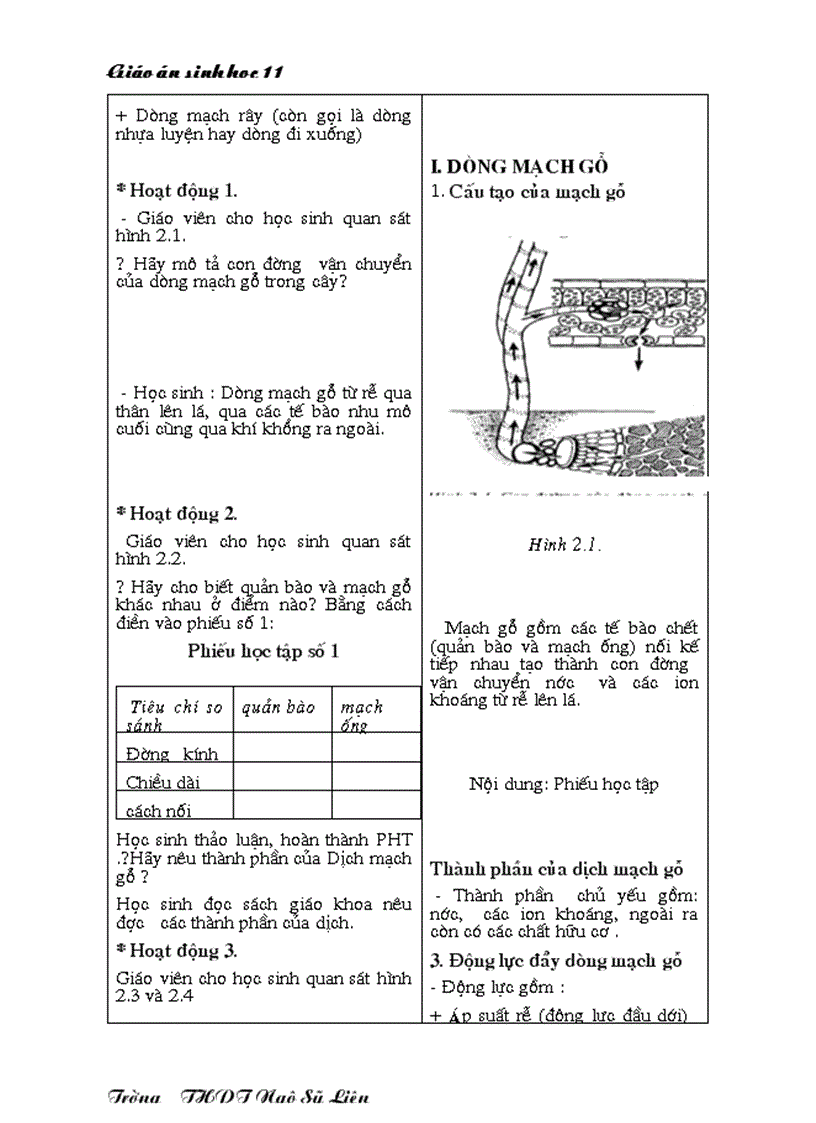 image for page Giáo án Sinh học 11 HKII
