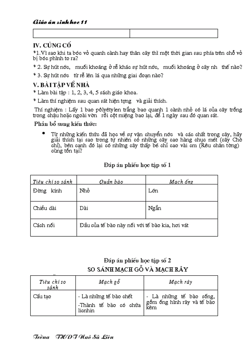 image for page Giáo án Sinh học 11 HKII