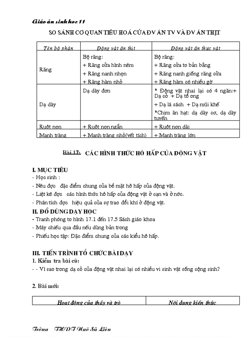 image for page Giáo án Sinh học 11 HKII