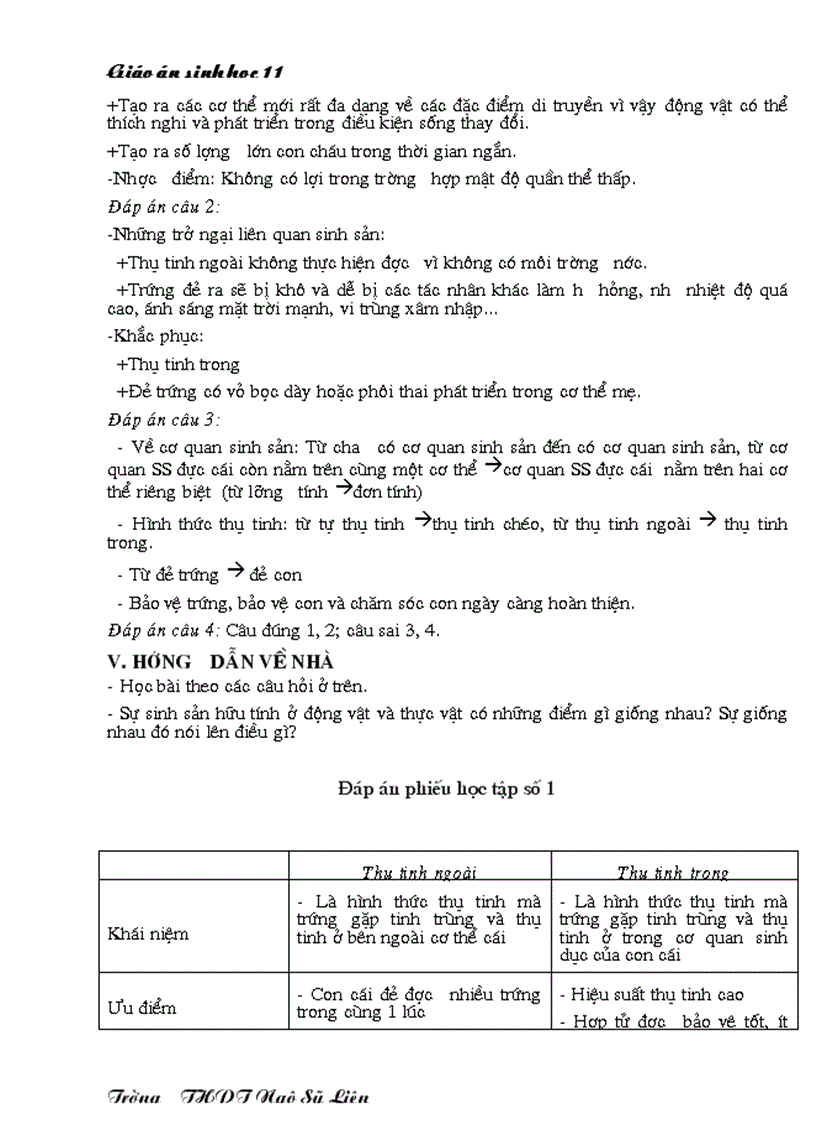 image for page Giáo án Sinh học 11 HKII