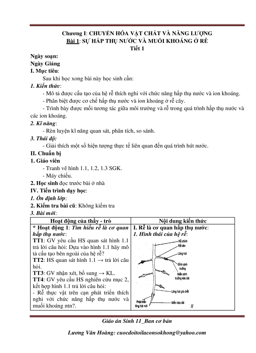 image for page Giáo án sinh học 11cơ bản 2