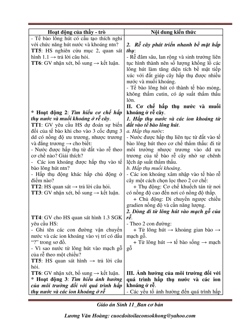 image for page Giáo án sinh học 11cơ bản 2