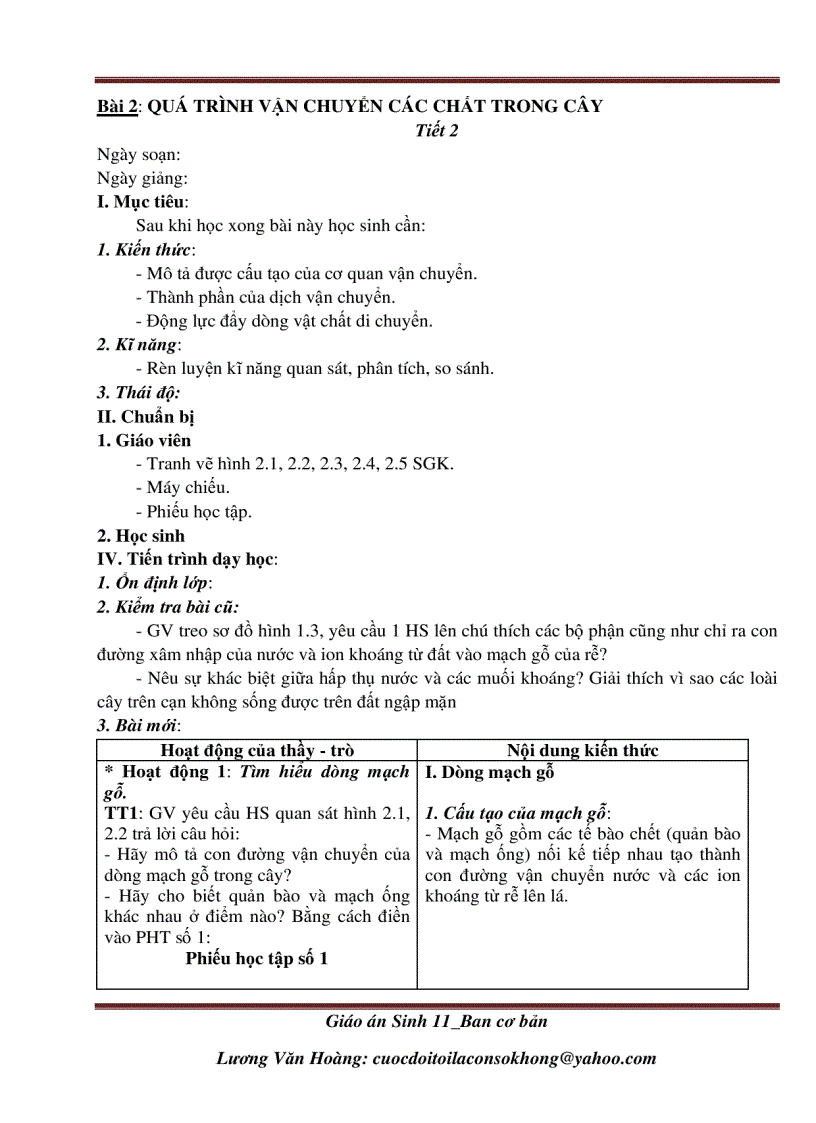 image for page Giáo án sinh học 11cơ bản 2