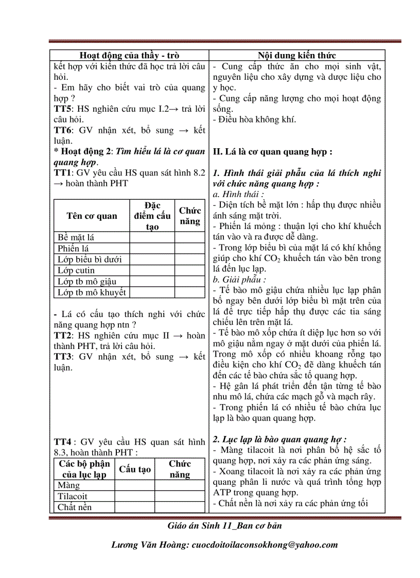 image for page Giáo án sinh học 11cơ bản 2