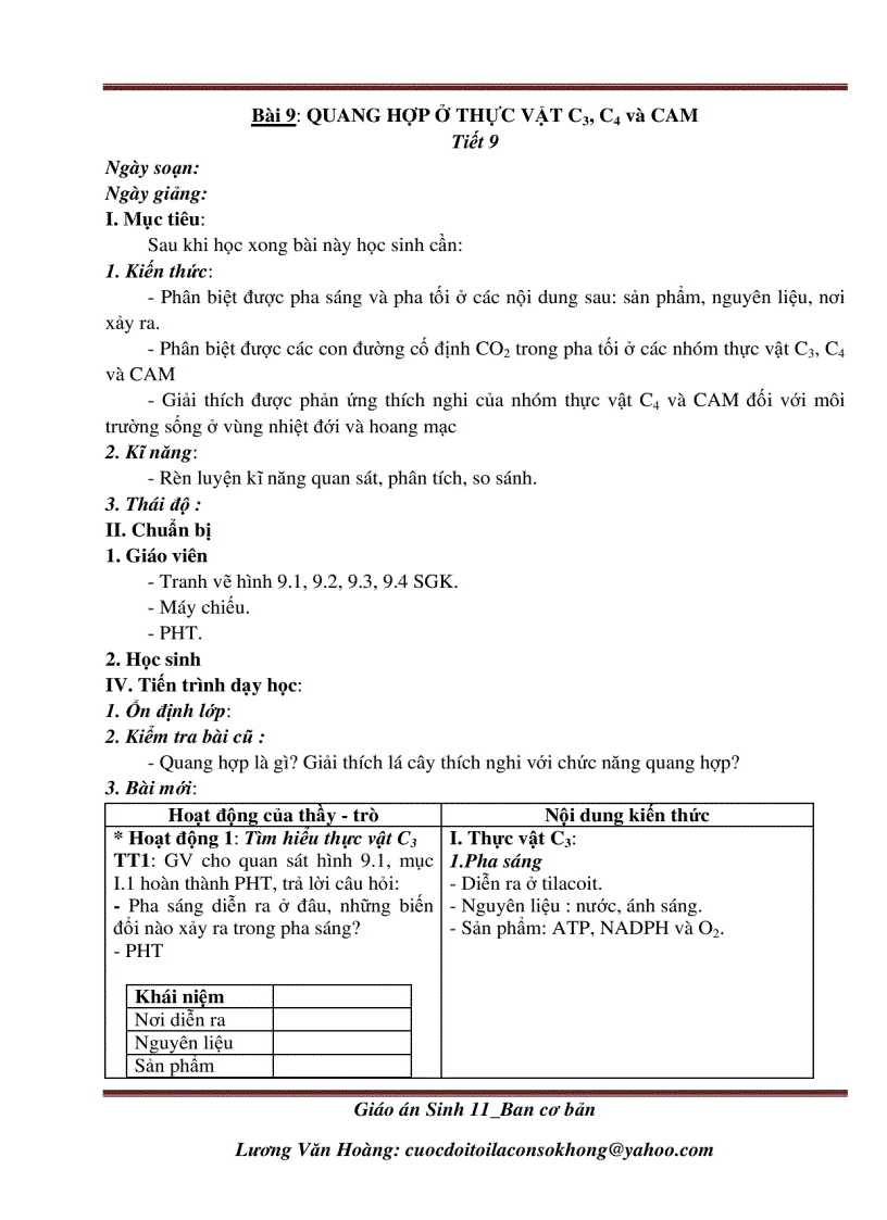 image for page Giáo án sinh học 11cơ bản 2