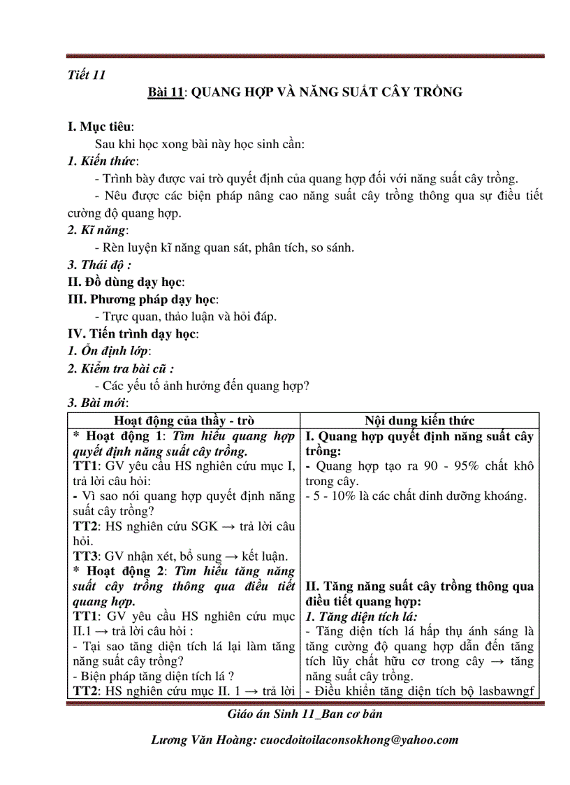 image for page Giáo án sinh học 11cơ bản 2