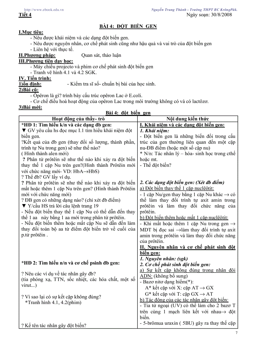 image for page Giáo án sinh học 12 CB