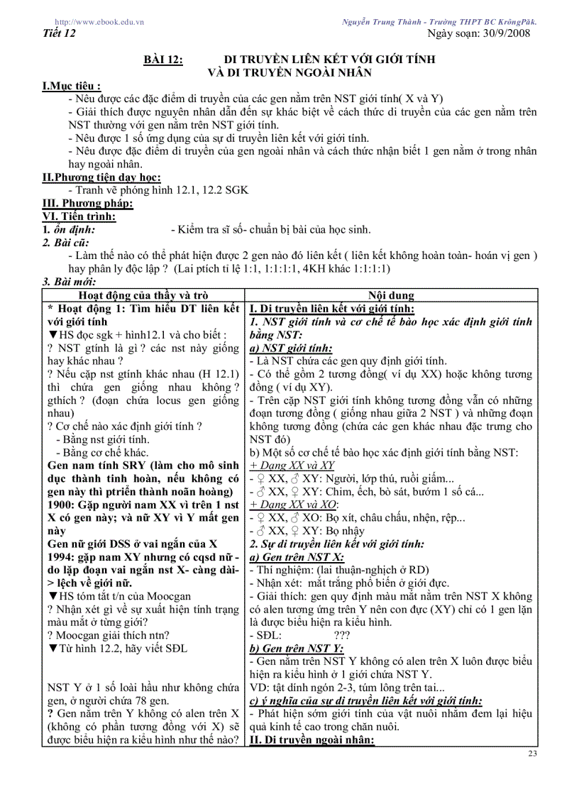 image for page Giáo án sinh học 12 CB