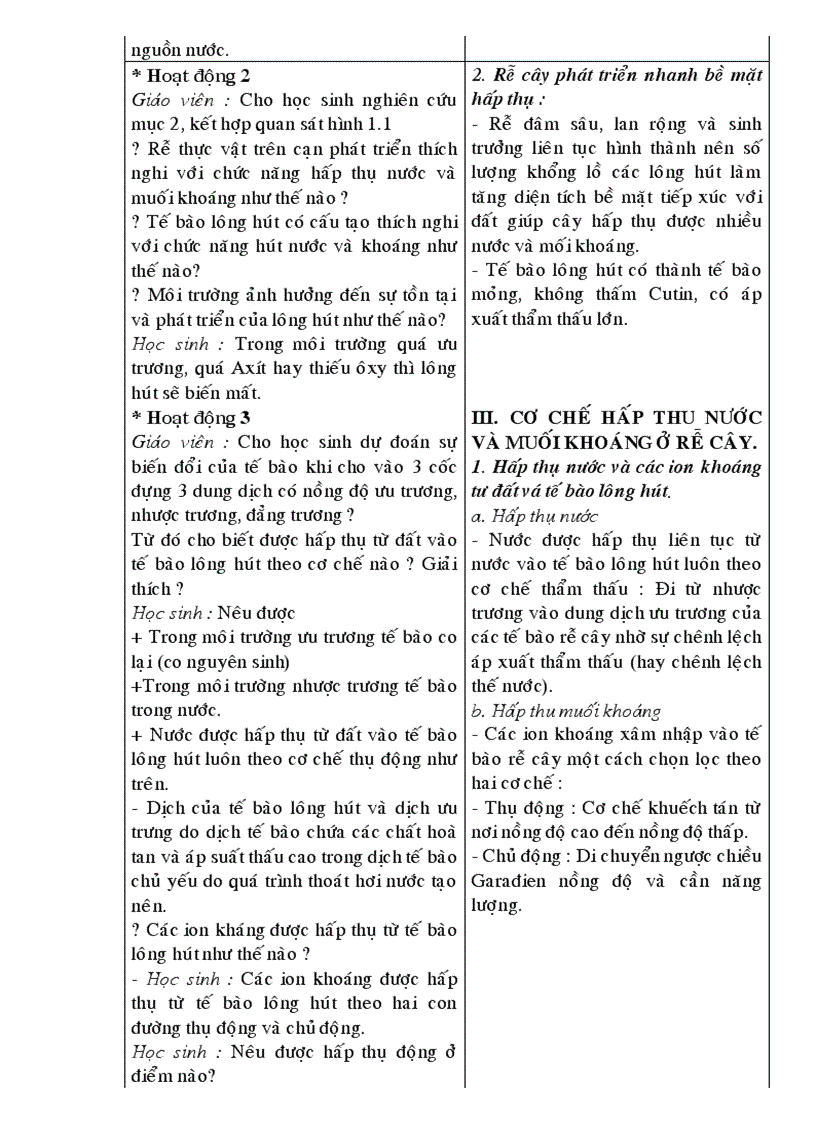 image for page Giáo Án Sinh Học Lớp 11 Ban cơ bản