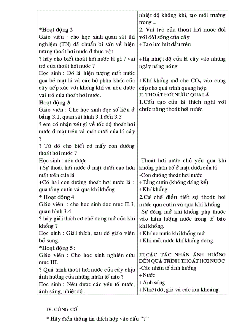 image for page Giáo Án Sinh Học Lớp 11 Ban cơ bản