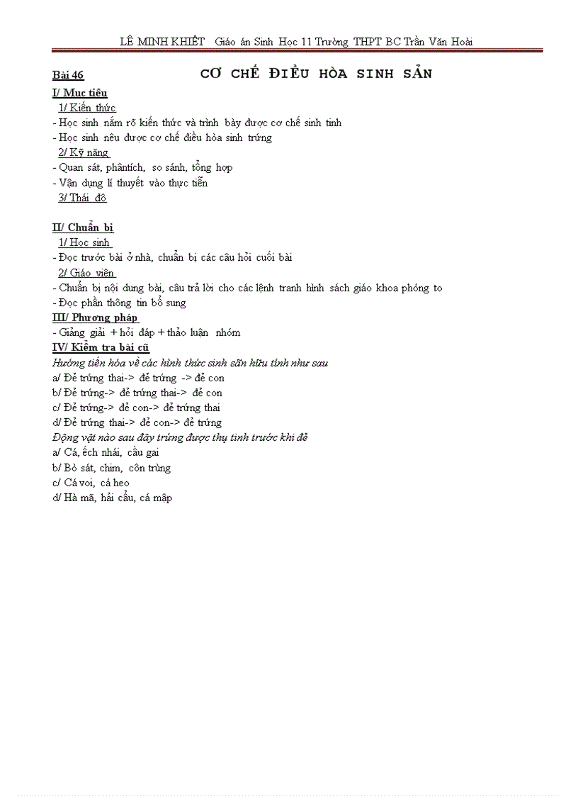 image for page Giáo án Sinh học Lớp 11