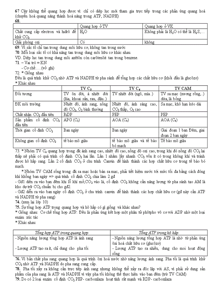 image for page Một số câu hỏi ôn HSG 11 và đáp án