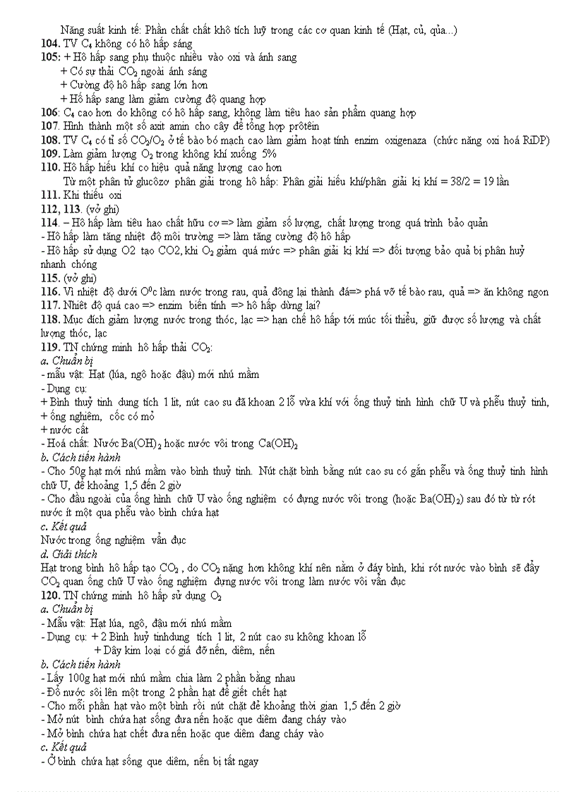 image for page Một số câu hỏi ôn HSG 11 và đáp án