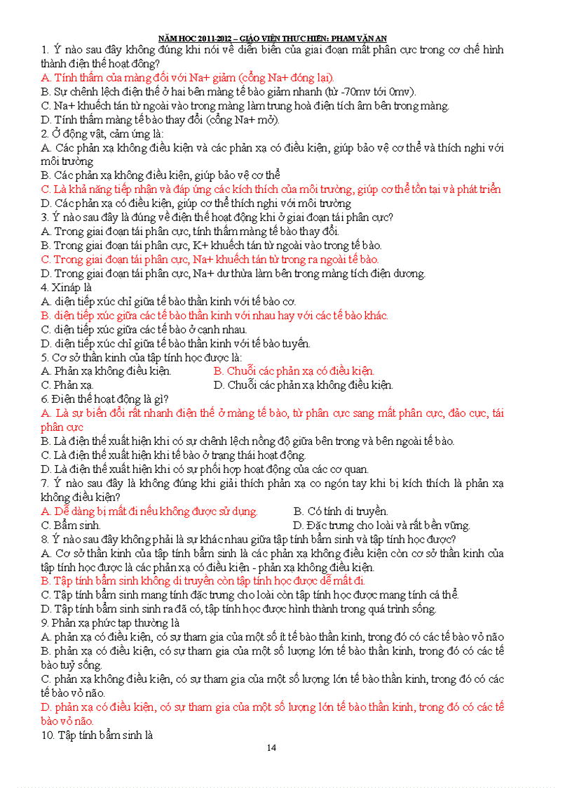 image for page Ôn thi hk2 sinh 11 hay hay