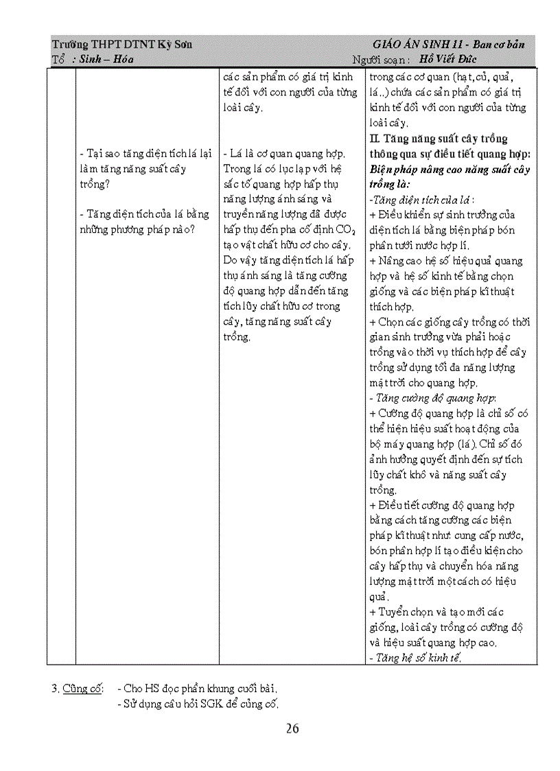 image for page Thiết kế giao án Sinh học 11 CB