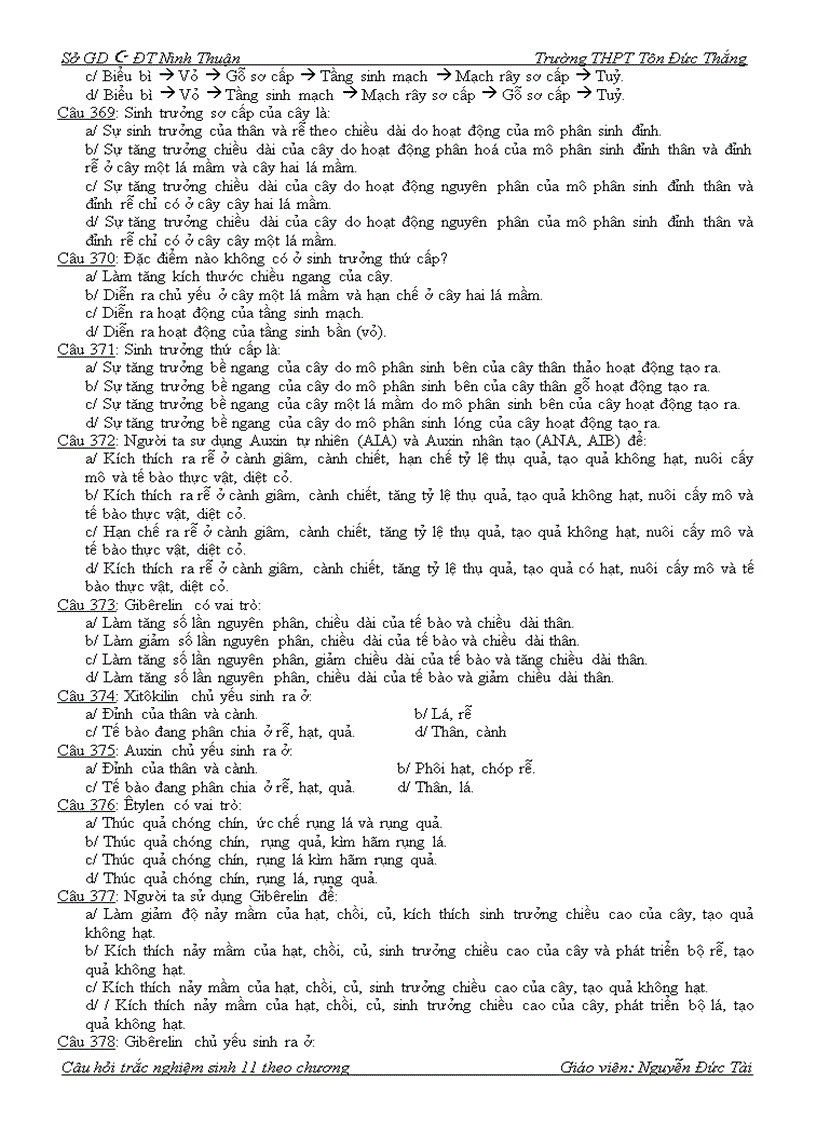 image for page Trắc nghiệm 11 mới chương iii