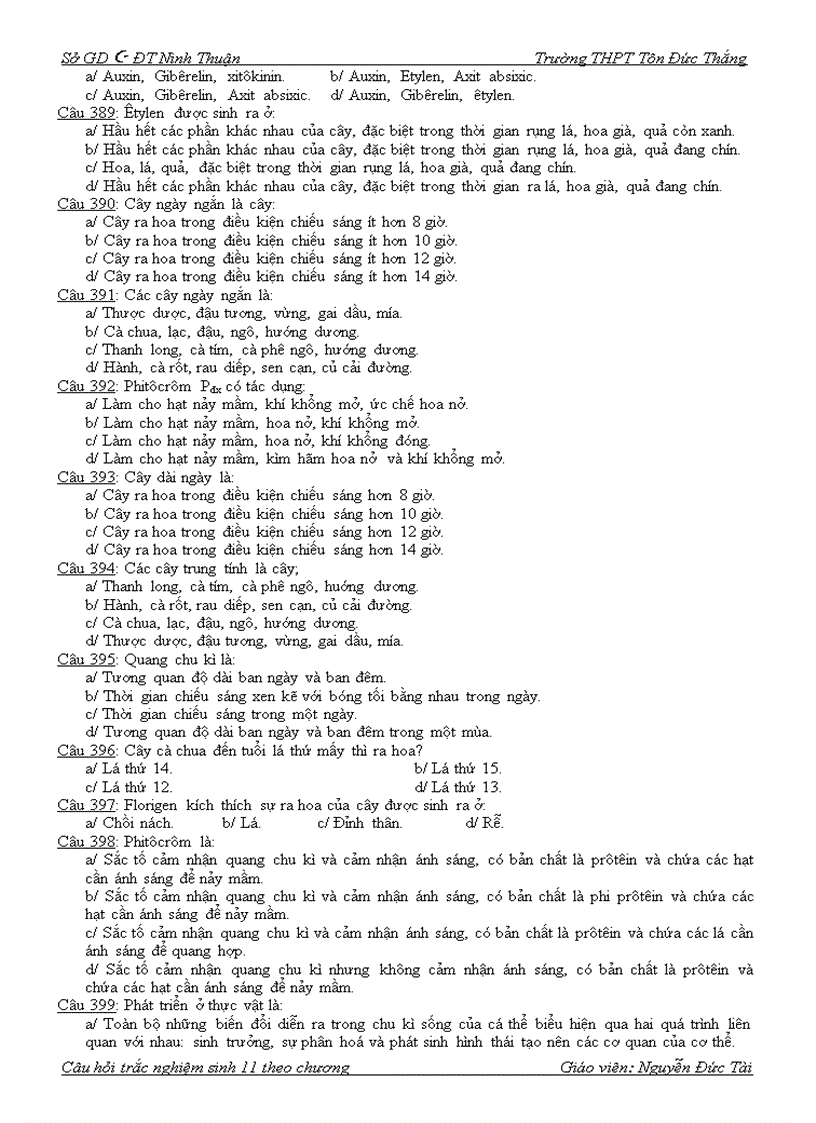 image for page Trắc nghiệm 11 mới chương iii