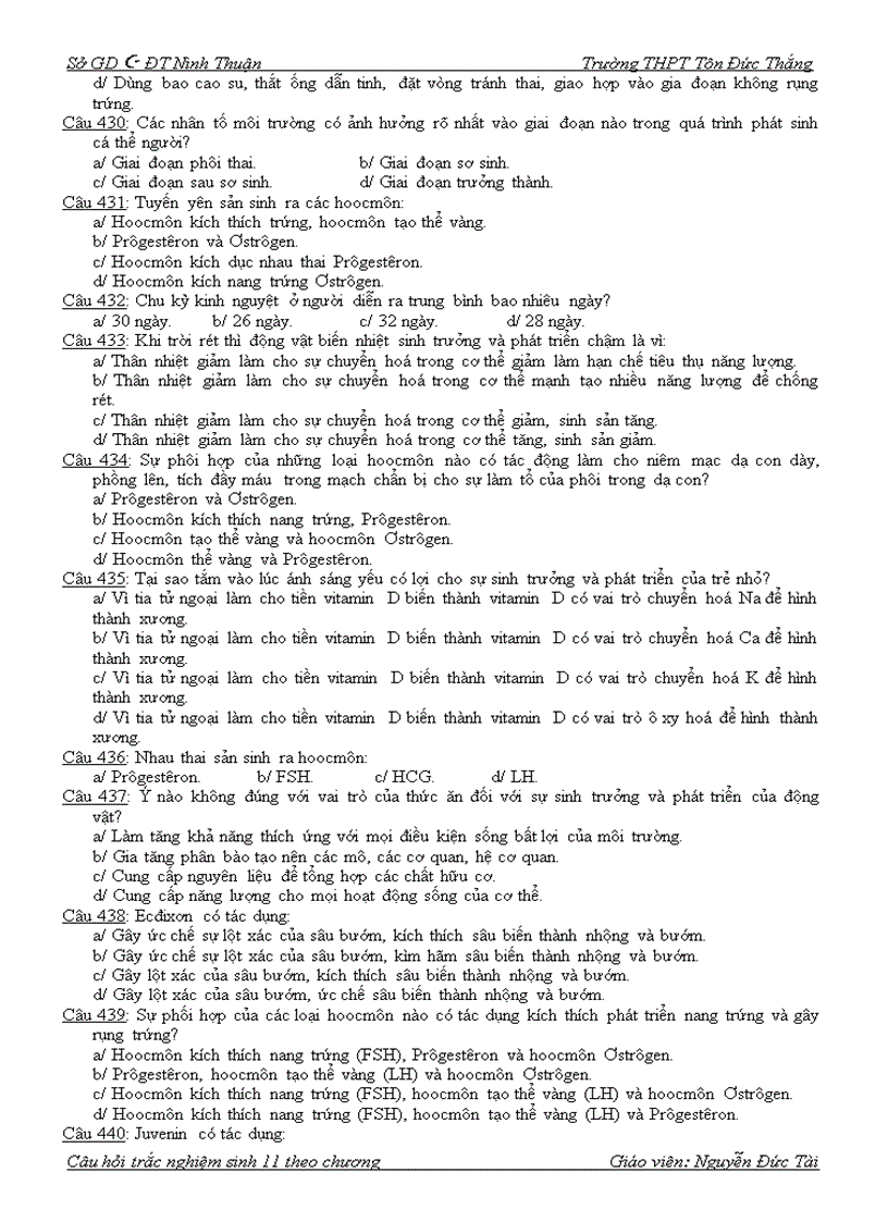 image for page Trắc nghiệm 11 mới chương iii