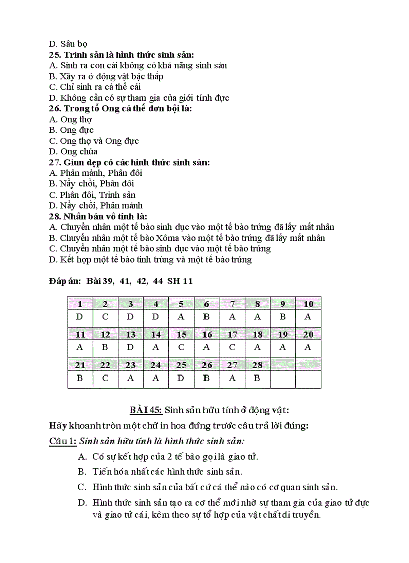 image for page Trac nghiem snh 11