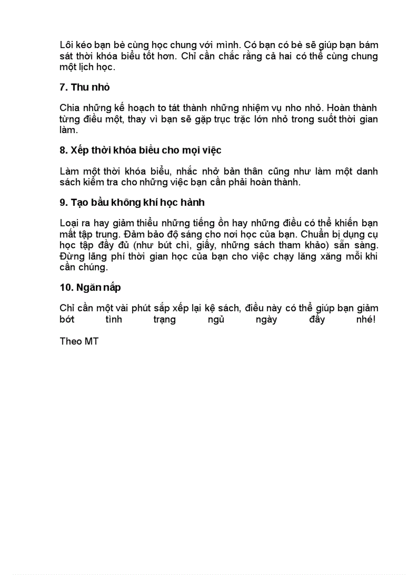 image for page 10 cách trị căn bệnh lười học